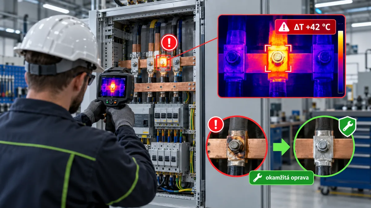 Termografická kontrola elektrického rozvaděče